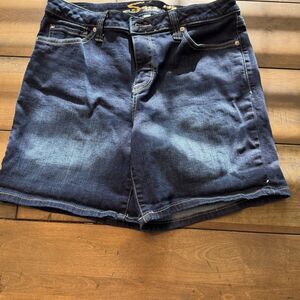 Seven7 Jean Blue Denim Weekend Shorts Stretch Cotton Blend Size 8